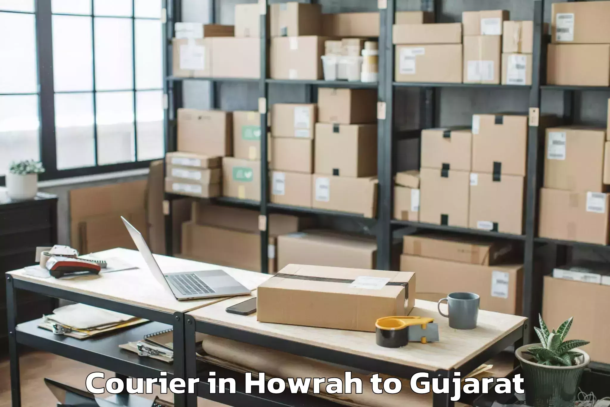 Easy Howrah to Dhasa Courier Booking